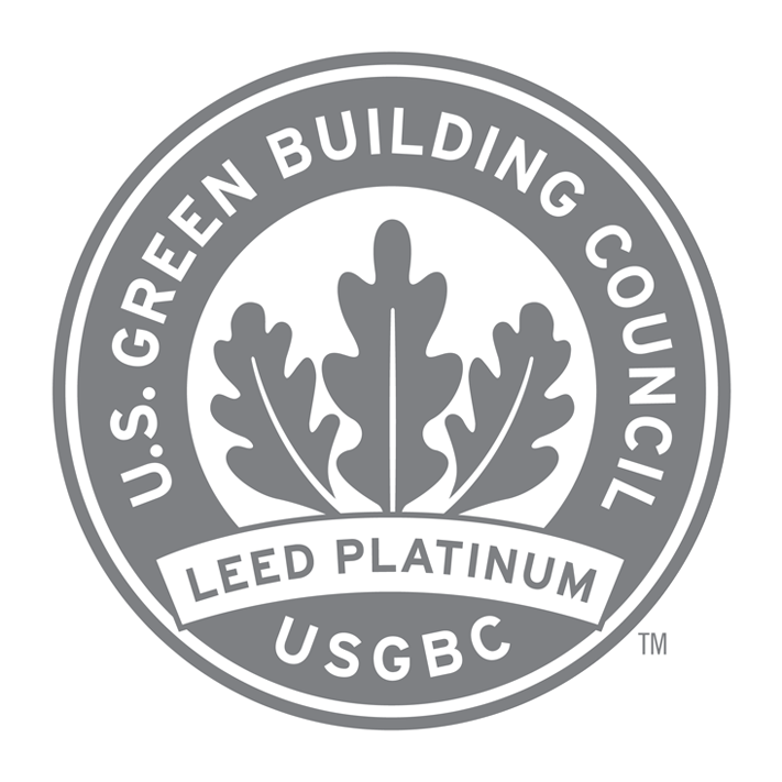 La certificazione LEED è il nuovo standard mondiale per le costruzioni eco-compatibili (viene oggi applicato in 40 paesi diversi). Il livello Platinum si ottiene con il massimo punteggio.